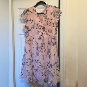 pink floral dress from emma & michele